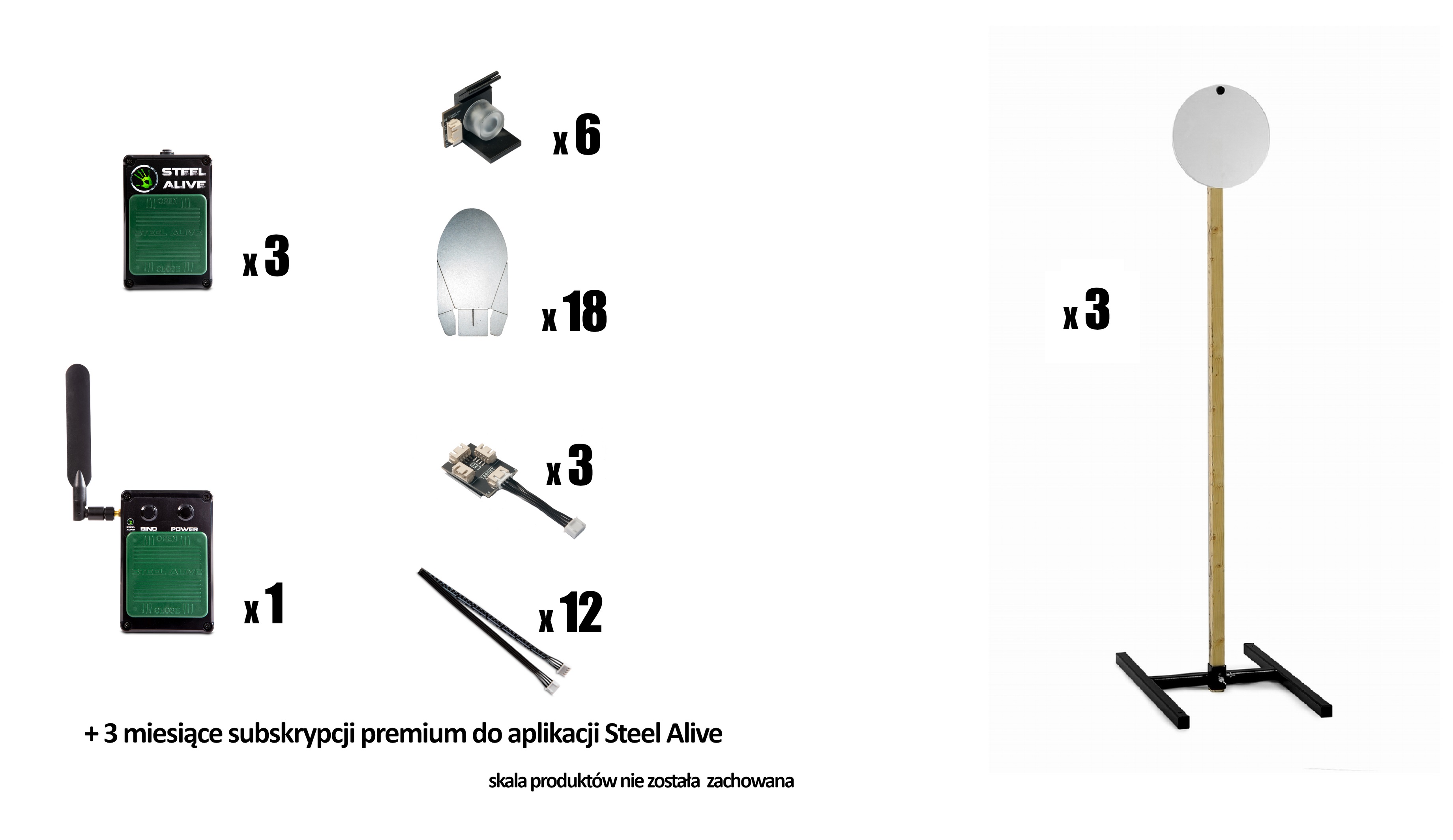 MTS Targets 3x Drill Target Interactive Steel Alive — Cele interaktywne (zdj. 1/8)